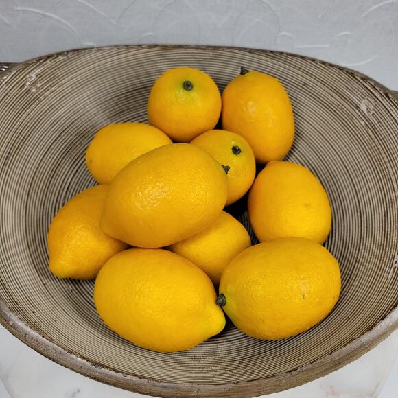 10 Pcs Life Like Artificial Lemon Large 3.5" Realistic Yellow Lemon - Picture 3 of 12